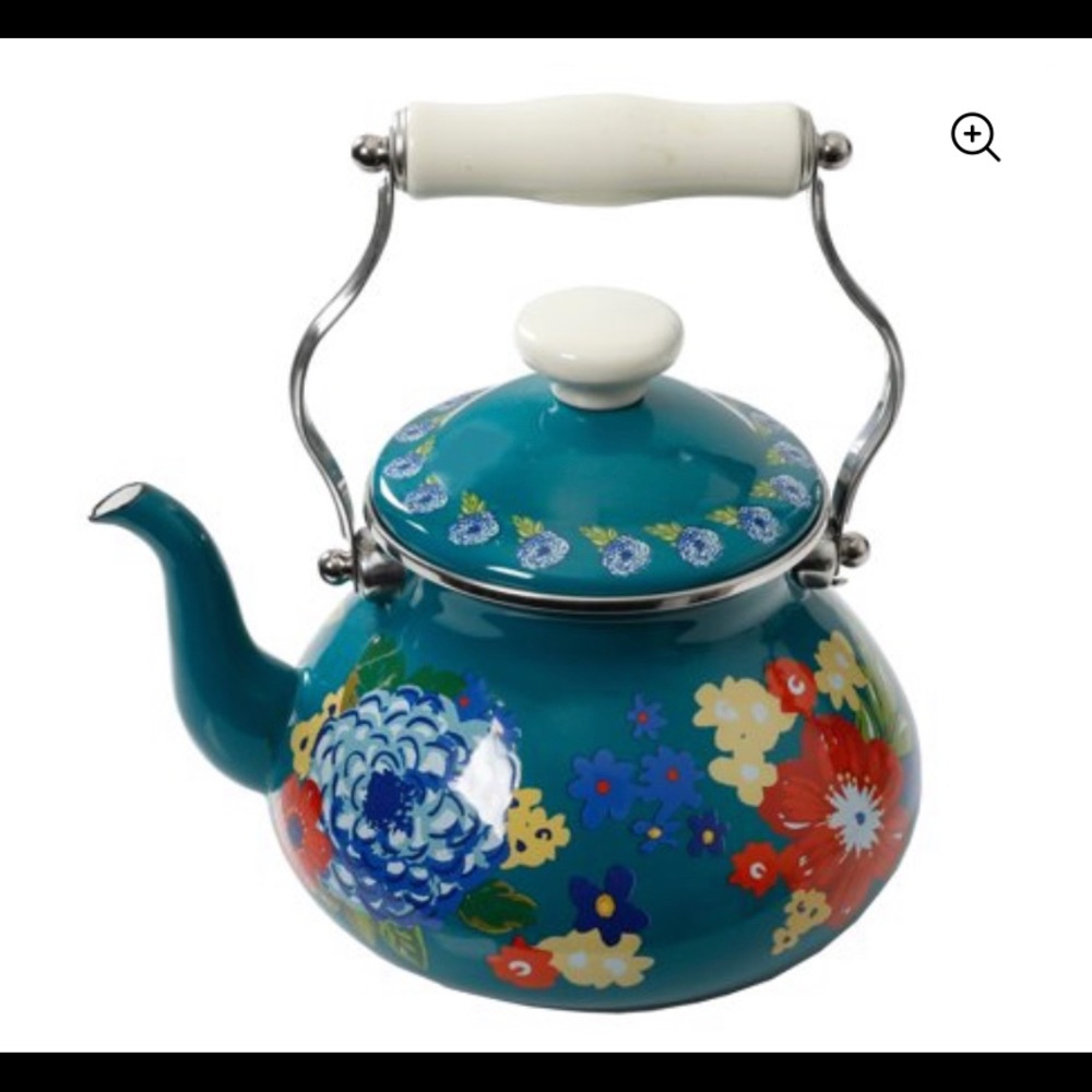 New - Pioneer Woman Dazzling Dahlias Tea Kettle